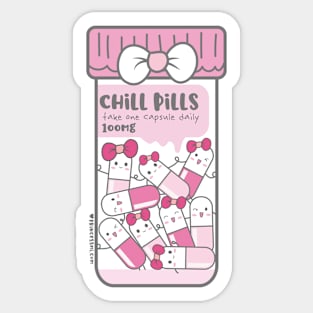 chill pills cute pills cartoon Sticker